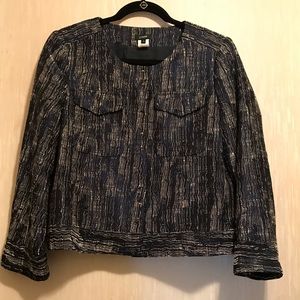 J CREW Navy & Cream Jacket